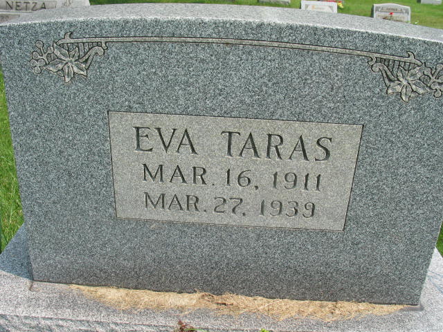 Eva Taras tombstone